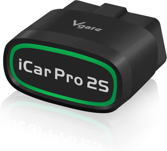 Vgate iCar Pro 2S Bluetooth OBD2 Diagnostic Tool for iOS, portable vehicle diagnostic device.