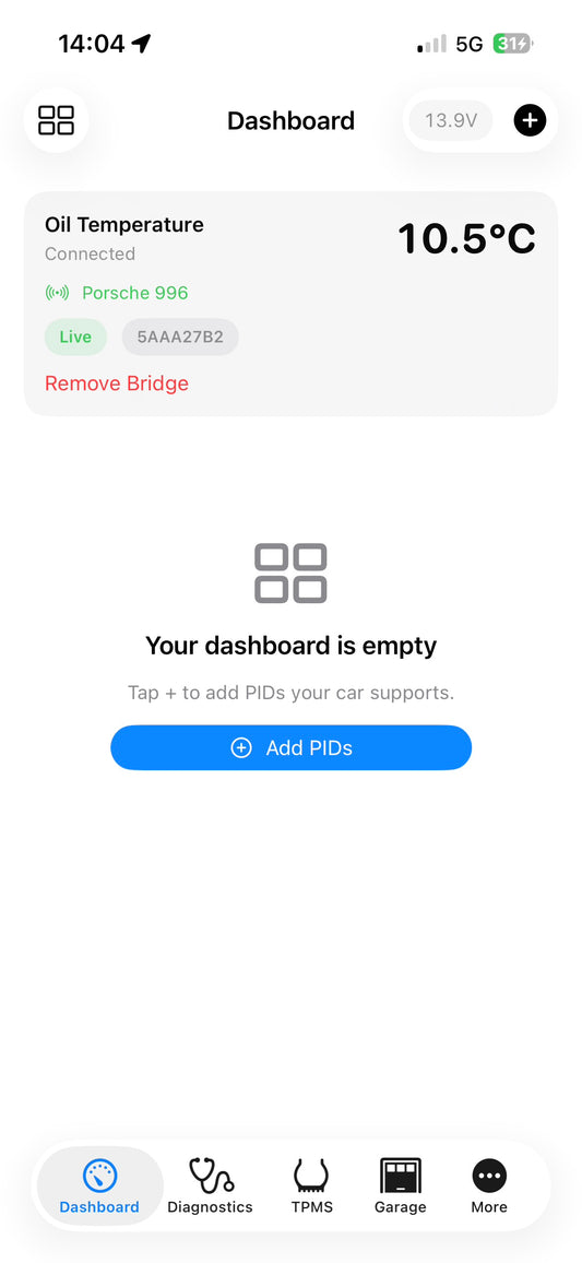 TrackPulse Oil Temp 996